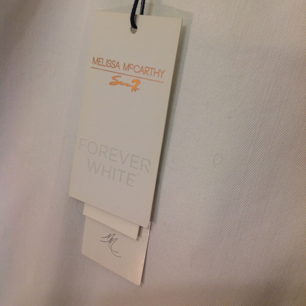 NWT Melissa McCarthy 7 Seven Jeans Forever White Pencil Jean NEW $99 - Picture 8 of 8